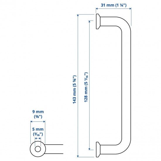 Bagganas Pirinç Rengi 143 mm Kulp, 00338407, kentsoylu