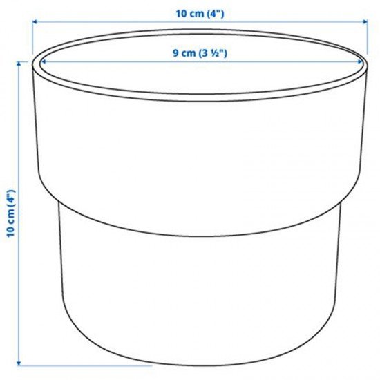 IKEA Förenlig 9 cm Saksı Beyaz 704.548.13