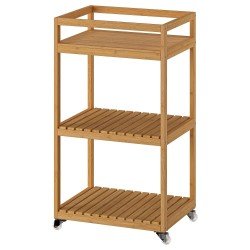 IKEA RAGRUND servis arabası, bambu, 42x33x76 cm