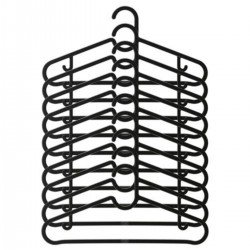 Spruttig Siyah Renk 10 Adet Plastik Kıyafet Elbise Askısı