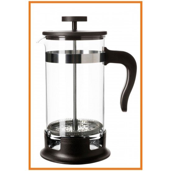 Upphetta French Press Cam Demlik 1 lt 22 cm Paslanmaz Çelik